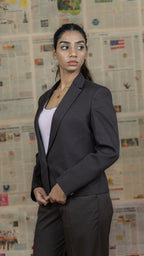 Forest Brown Crop Blazer