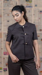 Forest Brown Bow Top